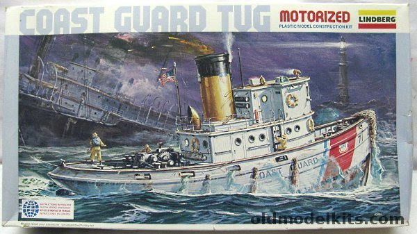 Lindberg 1/84 Coast Guard Tug Boat Motorized, 7412 plastic model kit